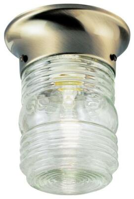 One-Light Flush-Mount Outdoor Lantern