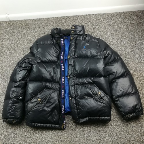 Polo Ralph Lauren Jacket Duck Down Puffer Midnight Navy Blue Youth XL Mens Small - Picture 3 of 14