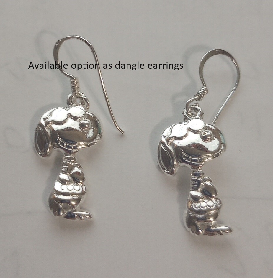 925 Sterling Silver Necklace With 925 Silver Peanuts Snoopy as Joe