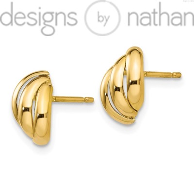 Designs by Nathan | 14k Yellow Gold  Polished Fancy Post Earrings