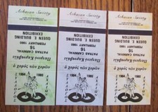 CLOWN ON MATCHBOOK MATCHCOVERS: ACHAIAN SOCIETY CARNIVAL (1980) -E5