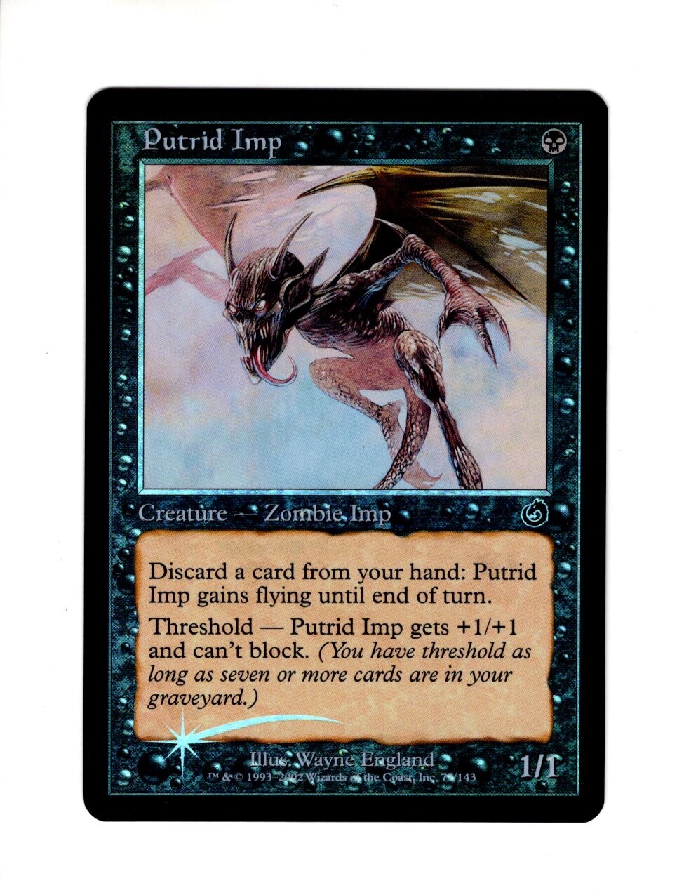 Putrid Imp Torment FOIL NM- very light clouding  MTG Magic the Gathering