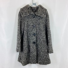 Autonomy Grey Mix Wool Blend Coat Uk 14