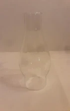 7 1/2 " Tall Clear Glass Replacement Flue For Oil Lamps 2 1/2 " Base