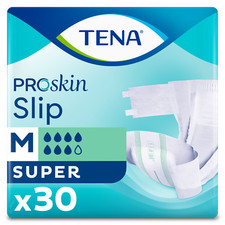 Image of TENA Slip Super Adult Incontinence Nappy or Diaper Size Medium 1 x Pack of 30