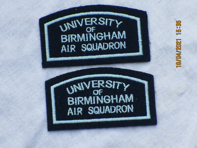 Royal Air Force, University of Birmingham Air Squadron,RAF, 75x48mm,Paar
