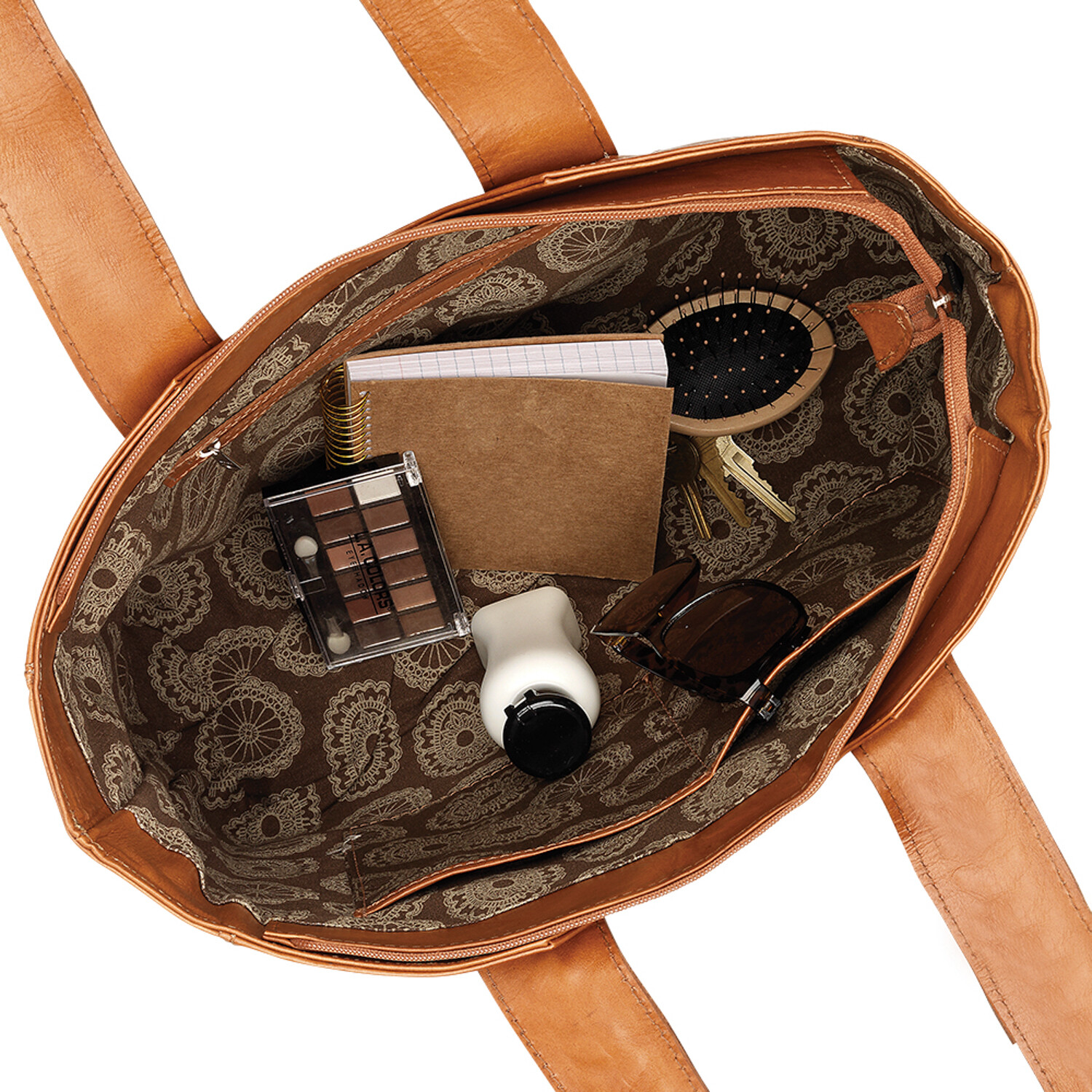 American West Womens Gypsy Patch Sand Leather Tote Bag OS