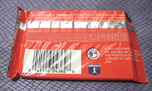 TOPPS 1994 Baseball Series 1 *SIGILLATO * 12 carte *TOPPSGOLD *Chance TOPPSBLACKGOLD - Foto 3 di 3