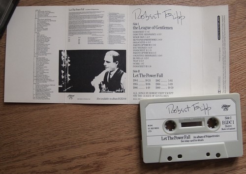 ROBERT FRIPP - LEAGUE OF GENTLEMEN / LET THE POWER (EG EGDC1) 1981 UK CASSETTE - Picture 3 of 3