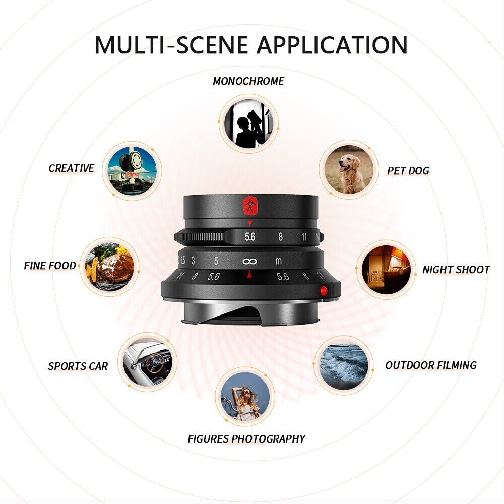 Objectif 7artisans 28mm F/5.6 Pour Leica M - Grand Angle Full Frame, Mise Au Point Manuelle, Neuf