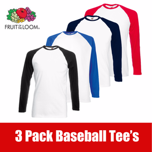 fruit of the loom baseball tee