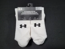 Under Armour Mens -Performance  Training Cotton Cushioned Crew Socks SIZE 8.5-13
