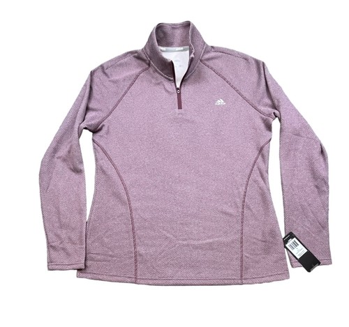 ADIDAS GOLF Women's Large 1/4 Zip Long Sleeve Textured Pullover Jacket NWT - Picture 2 of 10