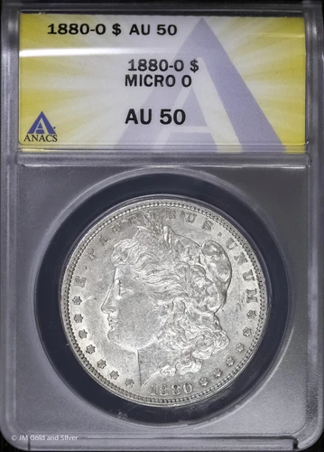 1880-O $1 Morgan Silver Dollar ANACS AU 50 | Micro O