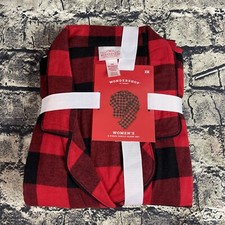 WonderShop Women's 2X Pajamas Red Buffalo Plaid Long Sleeve PJ Sleep