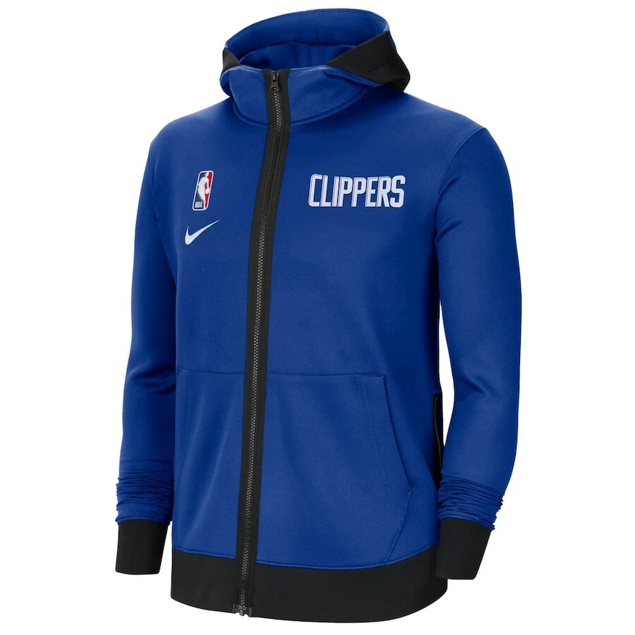 Nike LA Clippers NBA Showtime Therma Flex Full-Zip Hoodie CN4032-495 Blue  Sz L