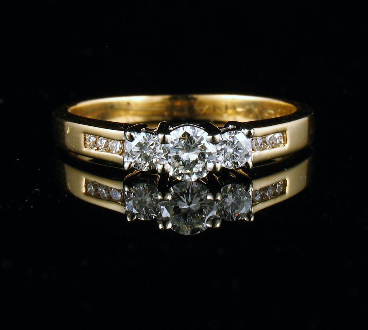 Rare Na Hoku Wave Ring FINE 1/2ctw ROUND NATURAL DIAMOND SOLID 14K