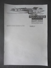 Oryg. Papier firmowy fa. Paul Dietsch warsztat samochodowy Plauen Vogtland ok. 1940