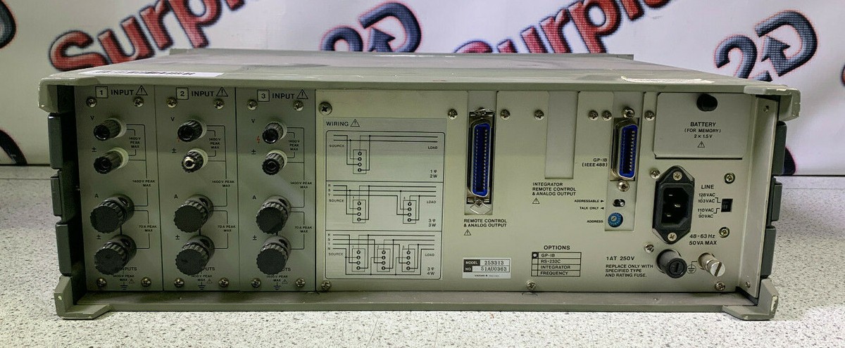 よち Yokogawa 253313 Digital Power Meter w/ GPIB Option | eBay