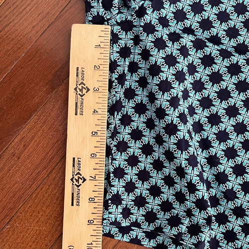Talbots Petites Navy and Turquoise Geometric Pattern Bermuda Shorts Size 10P - Picture 9 of 13