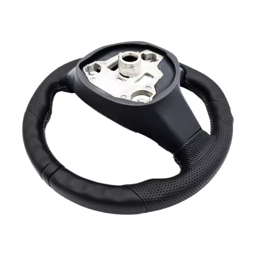 Black Ring Sport Leather Steering Wheel For Tesla Model 3 & Model Y HEATED NEW - Bild 3 von 4