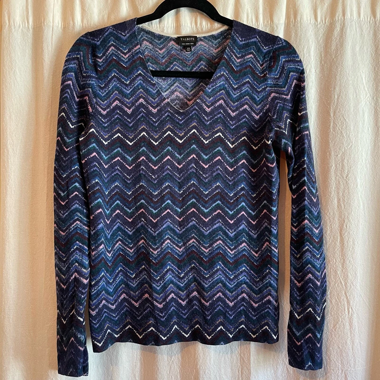 Talbots 100% Pure Merino Wool Long Sleeve Sweater Base Layer Women's Sz XS
