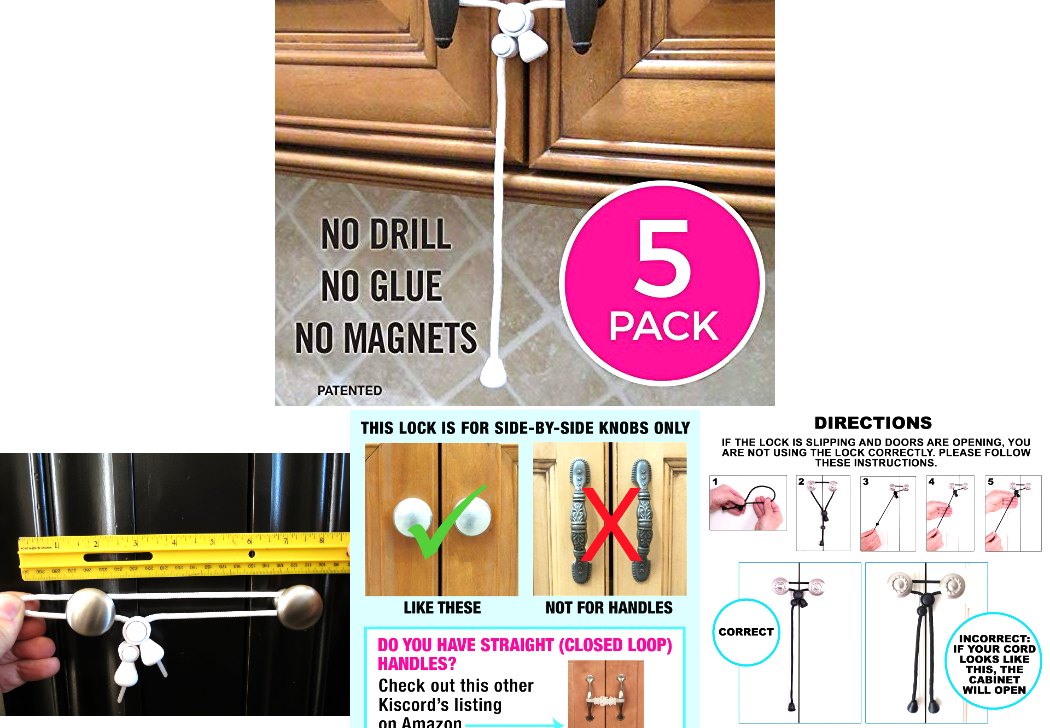 kiscords baby safety cabinet locks
