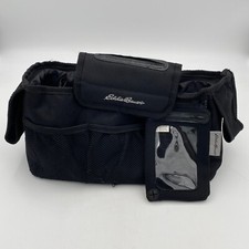Eddie Bauer Black Stroller Organizer Bag Shopping Cart Bike Cup Snack Holder