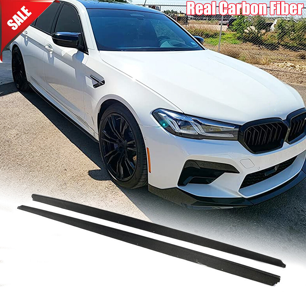 Carbon Fiber Side Skirts Door Lip Trim For BMW G30 540i M Sport