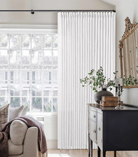 Extra Wide 108 Inch Long Curtains 70 Inch Wide Pinch Pleat Linen Curtains for Li