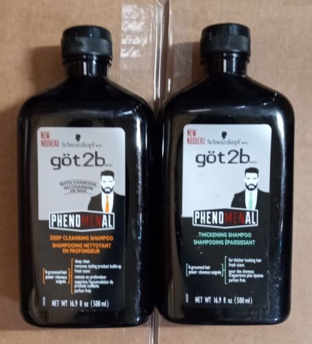 Schwarzkopf GOT2B Phenomenal MENS Thickening Shampoo 16.9 oz Lot Of 2