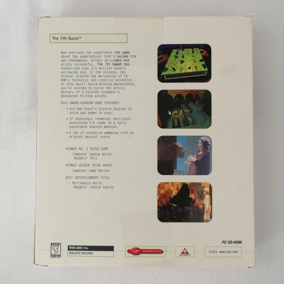 The 7th Guest New Vintage 1992 PC Big Box Horror Adventure Game Haunted Mansion - Image 2 of 4