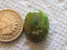 Green Alunite Cab 9 carat rare free form hand cut green apple cabochon 