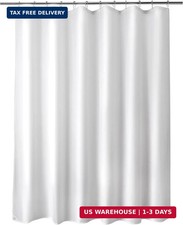 Titanker Extra Long Shower Curtain Liner Washable, 72 x 84 Inches, White Shower