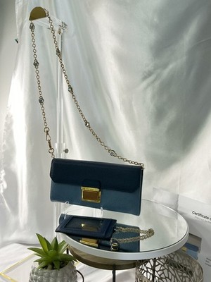 Authentic Miu Miu Wallet EUC- Blue with COA and unbranded chain