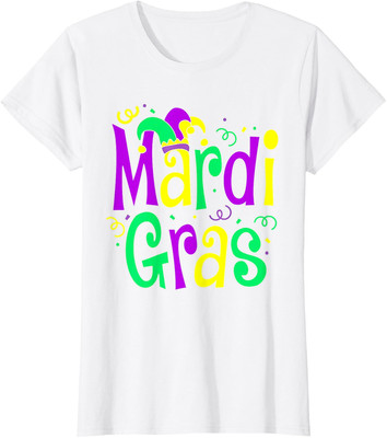 Mardi Gras Carnival Party Funny Cute Mardi Parade  Ladies' Crewneck T-Shirt