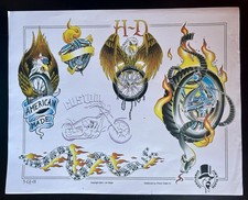 Tattoo Flash - Jim Skaja - Cherry Creek - 10 Vintage Color Sheets - Set 5