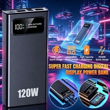 120W Power Bank Fast Charging 50000mAh Charger External Battery For Cell Phone