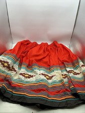 Native American Seminole Miccosukee Patchwork Womens Colorful Skirt 77 