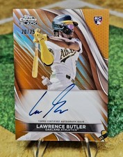 2024 Topps Chrome Black - Autographs Lawrence Butler #CBA-LB Orange Refractor...