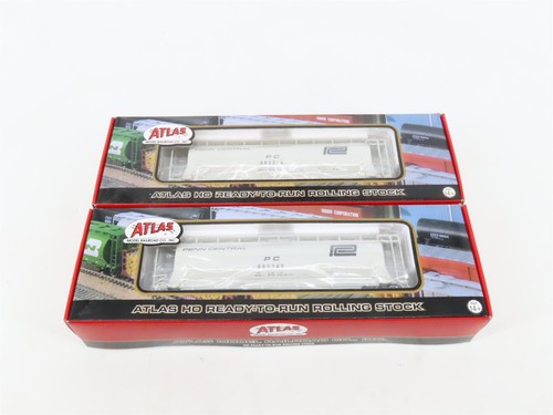 HO Atlas 20000552 PC Penn Central 3 bahías tolvas cilíndricas #885248 - selladas | Condition: Used