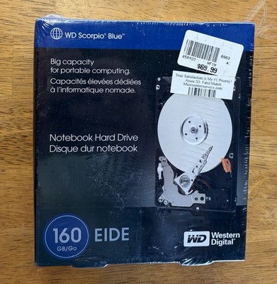 Western Digital Notebook Hard Drive Blue 160GB 5400rpm 2.5  ATA/100 New Factory