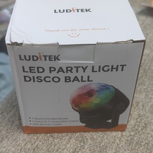 LUDITEK LED Party Light Disco Ball Remote Controlled 3 in 1