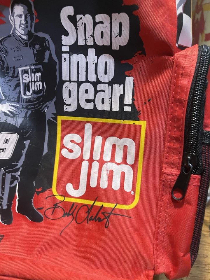 2005 BOBBY LABONTE #19 Slim Jim Insulated 10x6" Cooler Joe Gibbs Racing, USED - Image 3 of 4