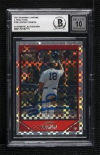 BAS 2007 Bowman Chrome X-Fractor /250 Johnny Damon #180 BGS Authentic Auto 3c7