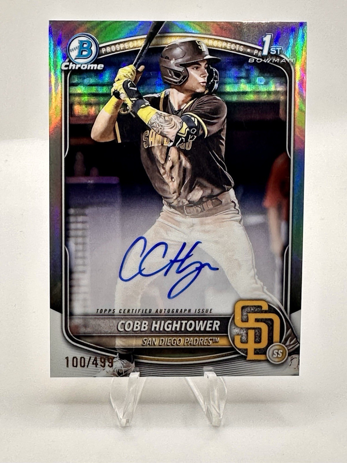 2025 Bowman Chrome - Cobb Hightower /499 Auto Refractor 1st Bowman # CPA-CHI