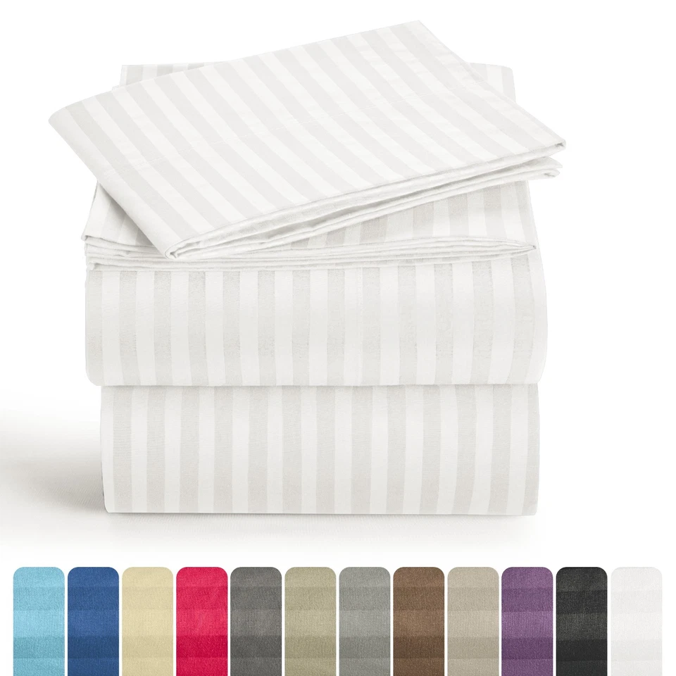 Juego de sábanas de 4 piezas bolsillo profundo serie 1800 sábanas de hotel microfibra confort Foto 4 de 4