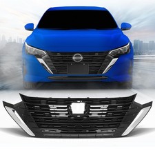 Front Bumper Upper Grille For Nissan Sentra S SV 2024-2025 62310-6LY0A Black
