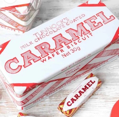 Tunnock's Caramel Wafer Tin New- Unused Lovely Collectable Retro Design Storage