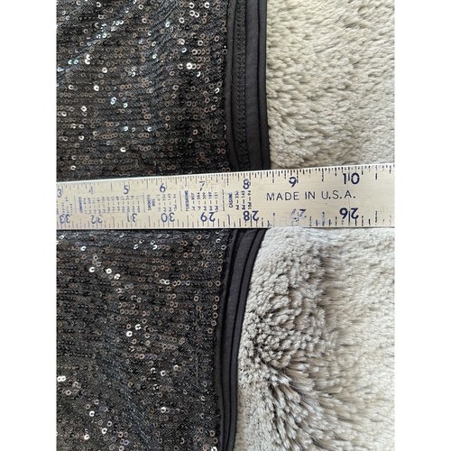 Women’s H&M Ribbed Crop Top Sequin Black Straps Sparkly Party Elegant Top - Picture 6 of 9